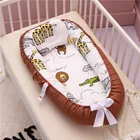 Съемная детская кроватка-гнездо, защитная Колыбель для малышей, Подушка-бампер, детская кроватка для путешествий, хлопковая Колыбель для новорожденных YHM046