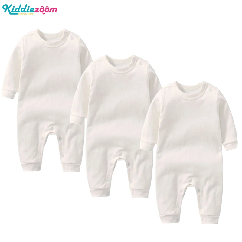 Высококачественный однотонный комбинезон для новорожденных черный белый