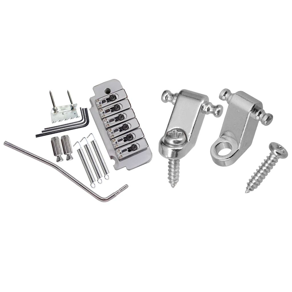 

1 Set Iron Roller Saddle Tremolo Bridge with String Retainer DIY for Electric Guitar Parts