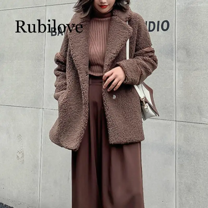 

Lambs Wool Coat 2019 Winter New Style Women's Versatile Mid-length Korean-style Online Celebrity Style Fur Berber Fleece Women's