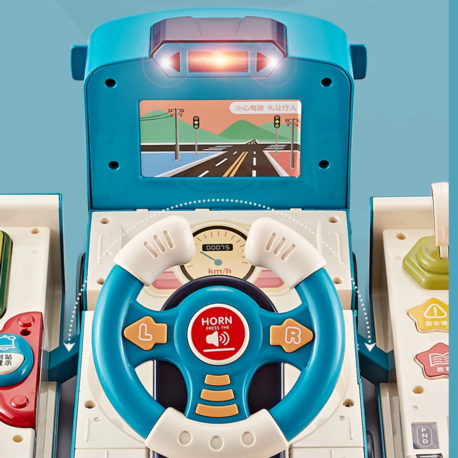 

Educational Baby Deformation Toy Car Baby Simulation Bus School Bus Boys Inertia Multifunctional Car Driving Simulation Toy Gift