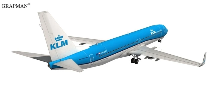Boeing 737 самолета голландский авиакомпаний 3D Бумага модель сделай сам головоломка