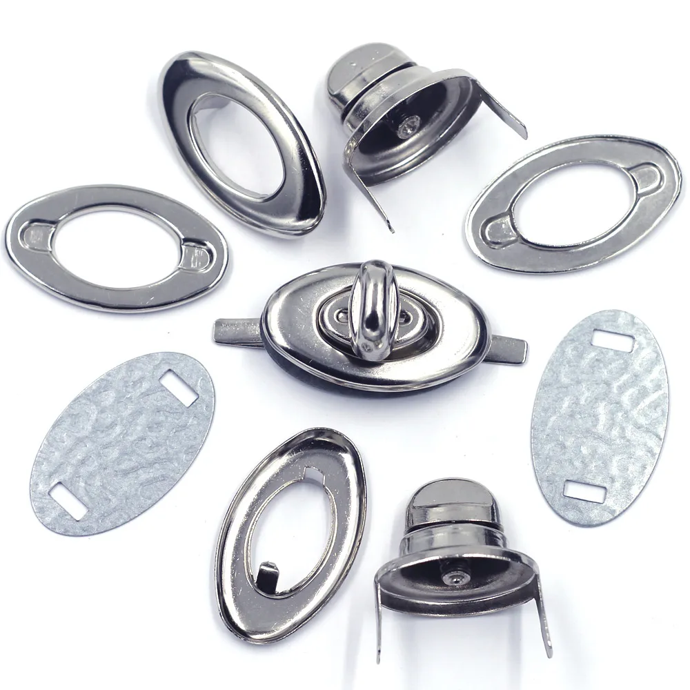 50 Sets Silver Tone Alloy Oval Frame Kiss Clasp Closure Lock Purse Twist Turn Lock Luggage Bag Accessories Wholesales 35x33mm