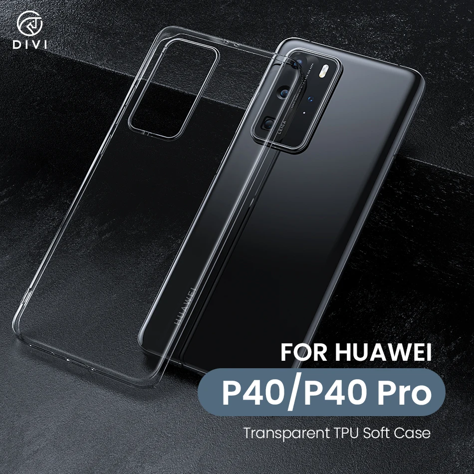 DIVI чехол для телефона huawei P40/P40 Pro Ультратонкий Мягкий силиконовый из ТПУ P40