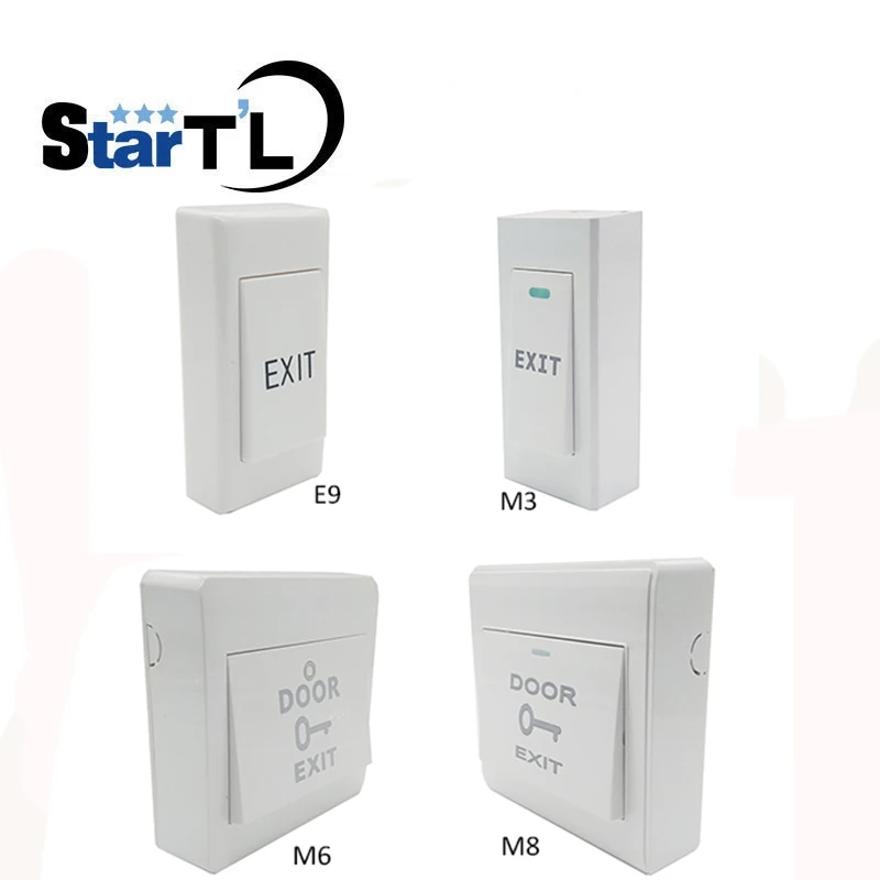 12V квадратная длинная узкая пластиковая кнопка для выхода без NC COM