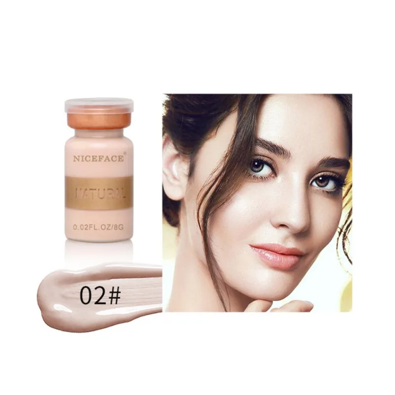 

Portable Liquid Foundation 8g Matte Natural Base Make Up Long Lasting Full Concealer Foundation Makeup Liquid Cream