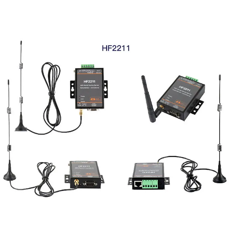 

HF-2211 Serial Port Server Modbus TCP/RTU Interchange RS422/232/485 to WiFi model