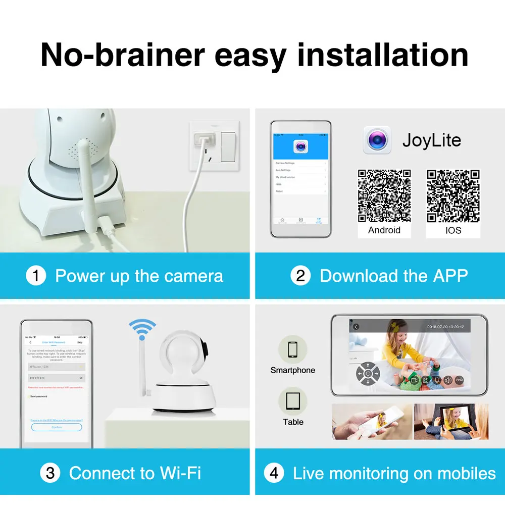 

Home Security IP Camera Wi-Fi Wireless Mini Network Camera Surveillance Wifi 720P Night Vision CCTV Camera Baby Monitor