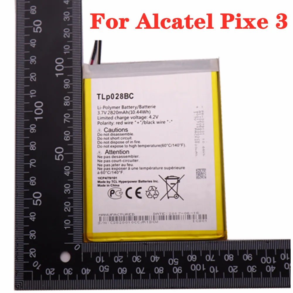 

Аккумулятор 2820 мА · ч для планшета Alcatel Tab pixe 3, TLP028BC / TLp028BD