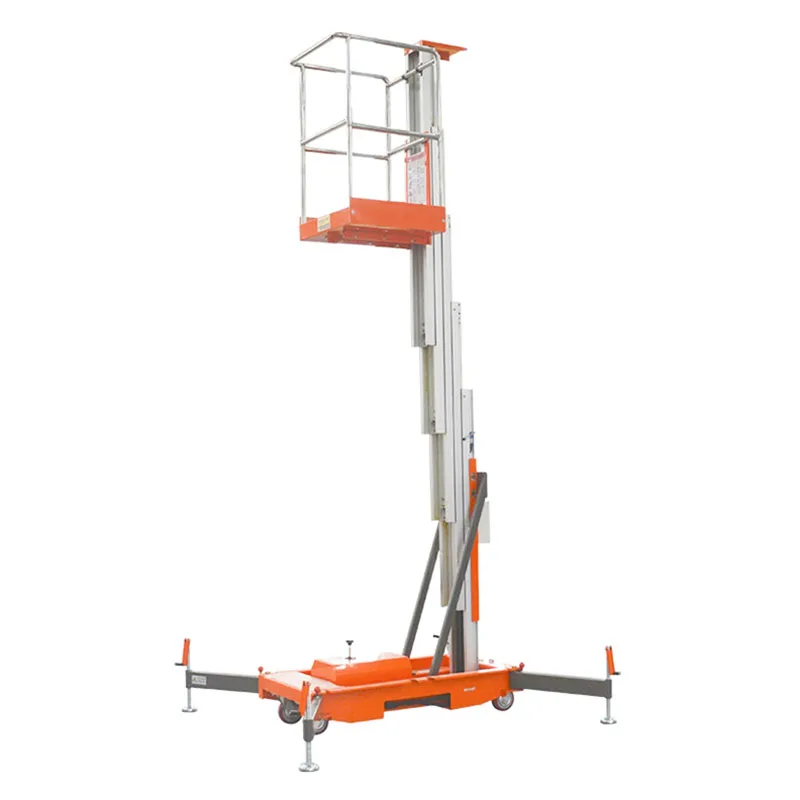 

Qiyun AC or DC Power 4-10m Hydraulic Vertical Lift Platform Single Mast Aluminum Alloy Table with CE ISO