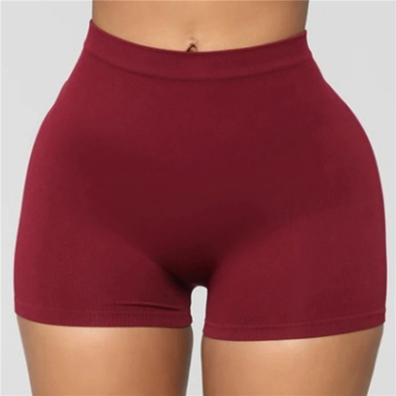 

Summer High Waist Women Shorts Fitness Sports Shorts Jogging Female Casual Skinny Soft Elastic Stretch Solid Black Biker Shorts