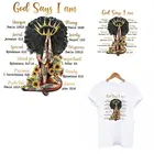 Нашивки для одежды с надписью God Sad I Am, стирающаяся Термотрансферная наклейка сделай сам с черной надписью Queen на одежду, аппликация