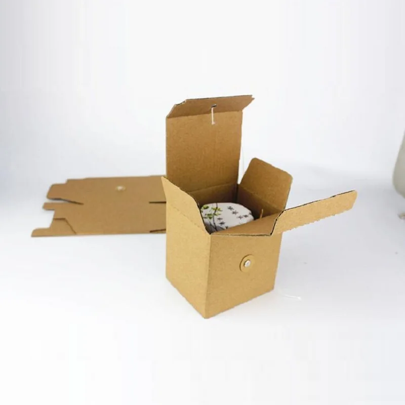20 шт крафт рифленая коробка для хранения коричневый Бумага Доставка почтовой