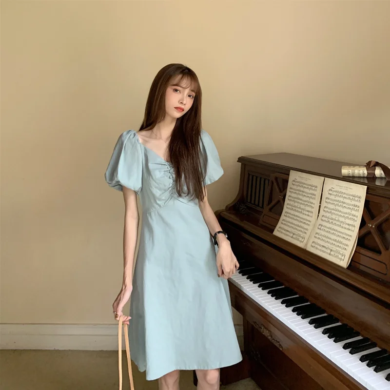 

Cost-Effective Fairy Sexy Women Summer Party Office Elegant Dress Early Autumn Salt Series Wear Vestidos Vintage Clothes Ladies