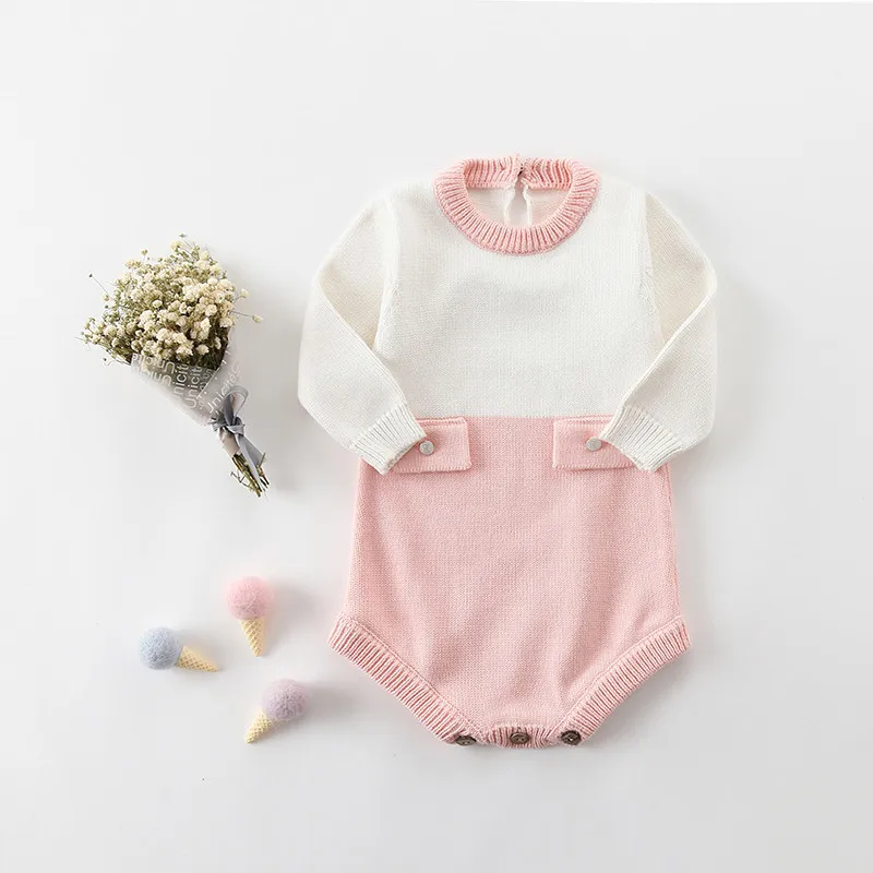 INS/Вязаный комбинезон с объемным карманом Детский кардиган свитер для мальчиков