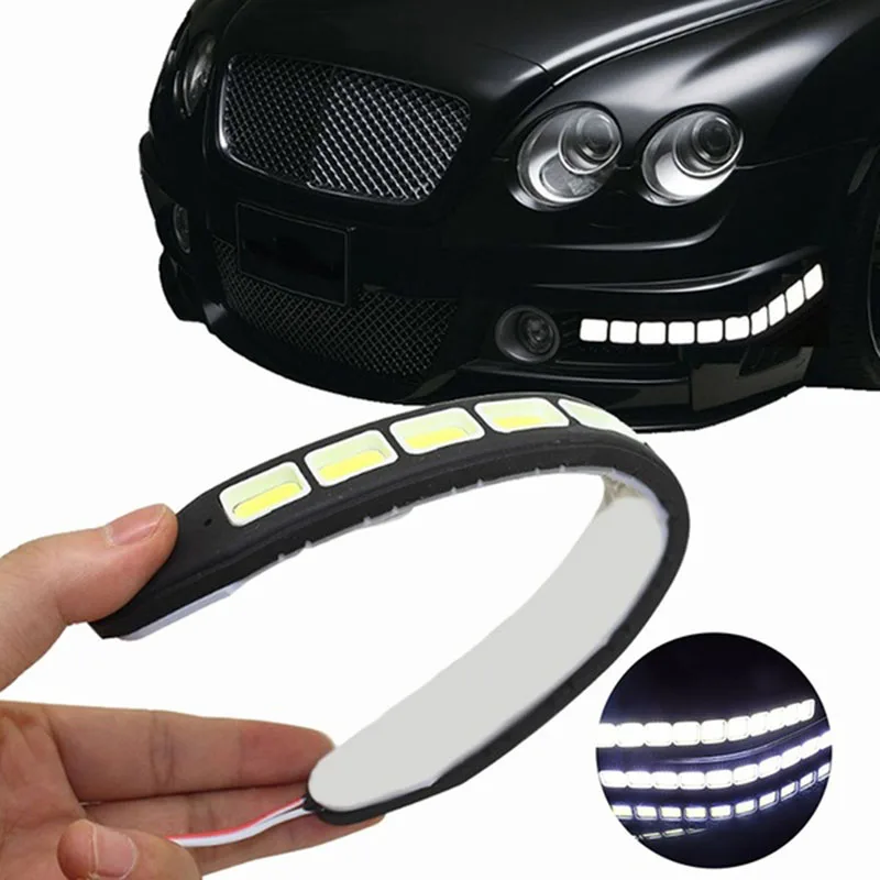 1X 10LED 12В дневные ходовые светильник DRL COB светодиодные полосы лампа