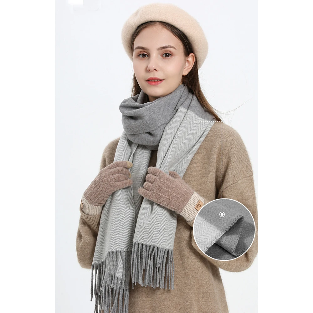 

2021 Winter Scarf Solid Thicker Women Wool Cashmere Scarves Neck Head Warm Hijabs Pashmina Lady Shawls And Wraps