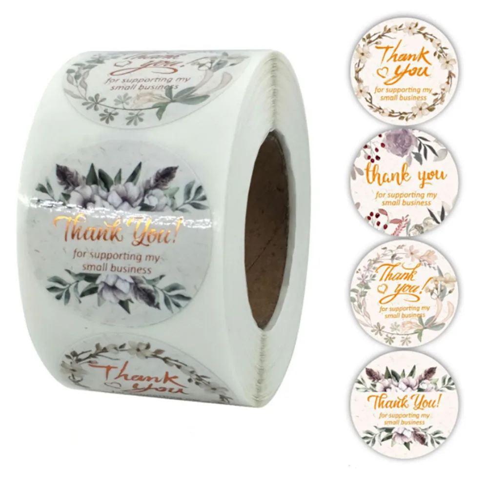 

1.5Inch Thank You For Supporting My Small Business Stickers Seal Label Sticker Roll For Wedding Stationary Gift Box Decoration