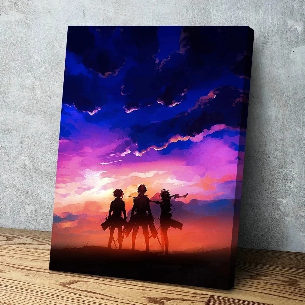 

Canvas Prints Modular Painting Attack on Titan Pictures Home Decor Japanese Animation Poster Wall Art No Frame For Living Room