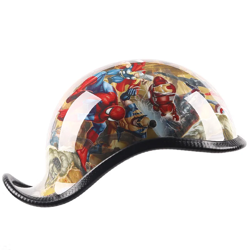 Мотоциклетный шлем с изогнутыми полями модный ретро-шлем открытым лицом для KTM