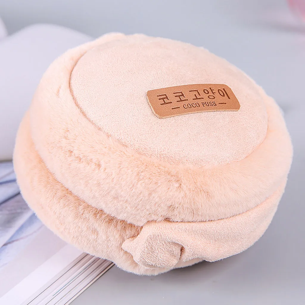 Fashion Unisex Winter Earmuffs Women Men Lovers Ear Warmer Plush Plain Teenage Student Mother Girl Ear Muffs Earflap Earmuffs&B