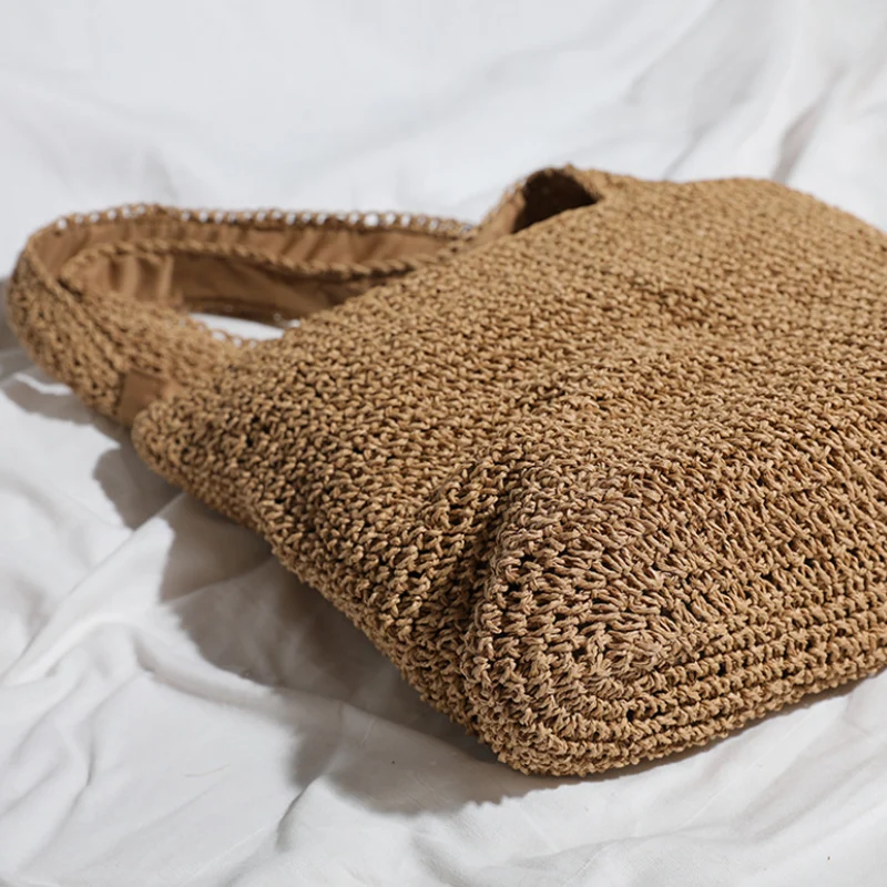 

Large Beach Bag Xxl Women Summer Straw Tote Ladies Shoulder Bags Crochet Women`s Handbag Woven Handmade 2021 Travel Vacation New