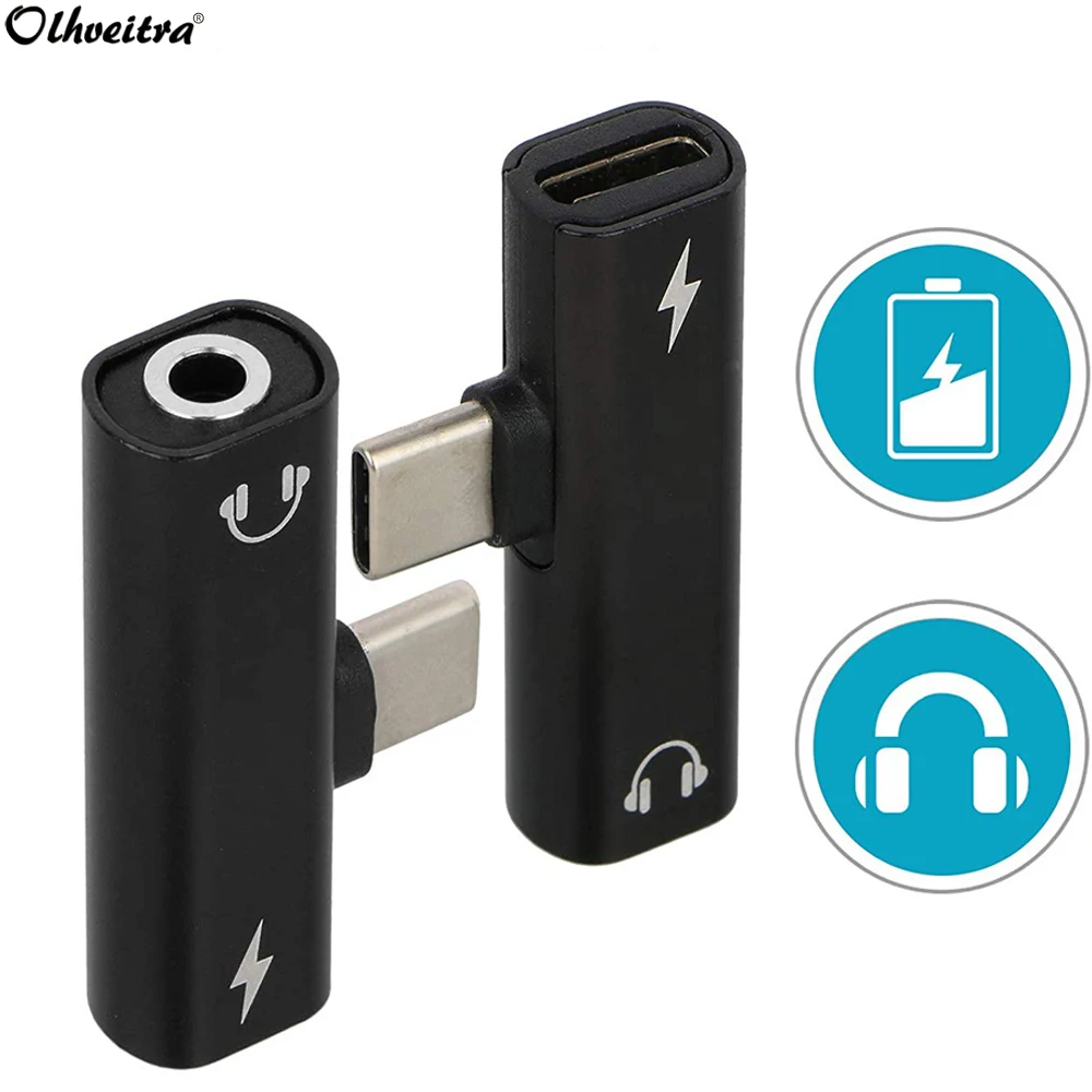 Olhveitra Тип C 3 5 разъем для наушников адаптер huawei samsung Xiaomi Oneplus USB мм Aux аудио сплиттер