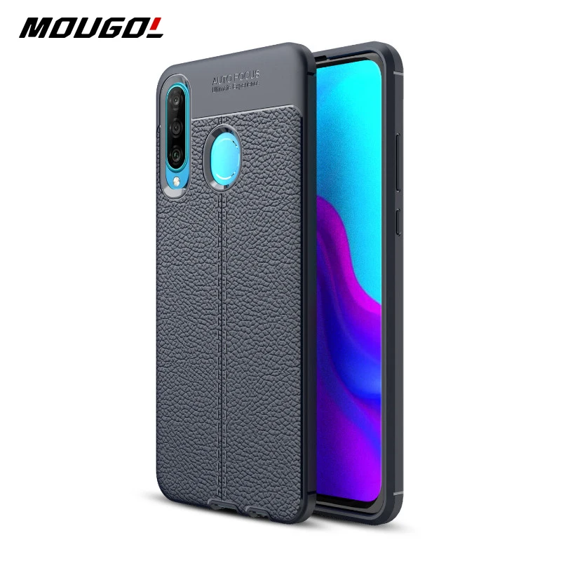 Чехол для Huawei P30 lite чехол роскошный кожаный силиконовый бампер мягкий телефона из