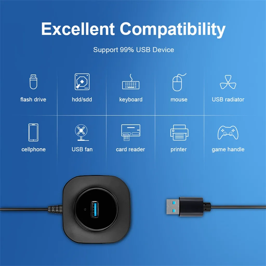 Высокое качество горячий usb-хаб несколько 2,0/3,0 мульти-хаб расширитель 4 порта концентратор для ПК ноутбука покупки