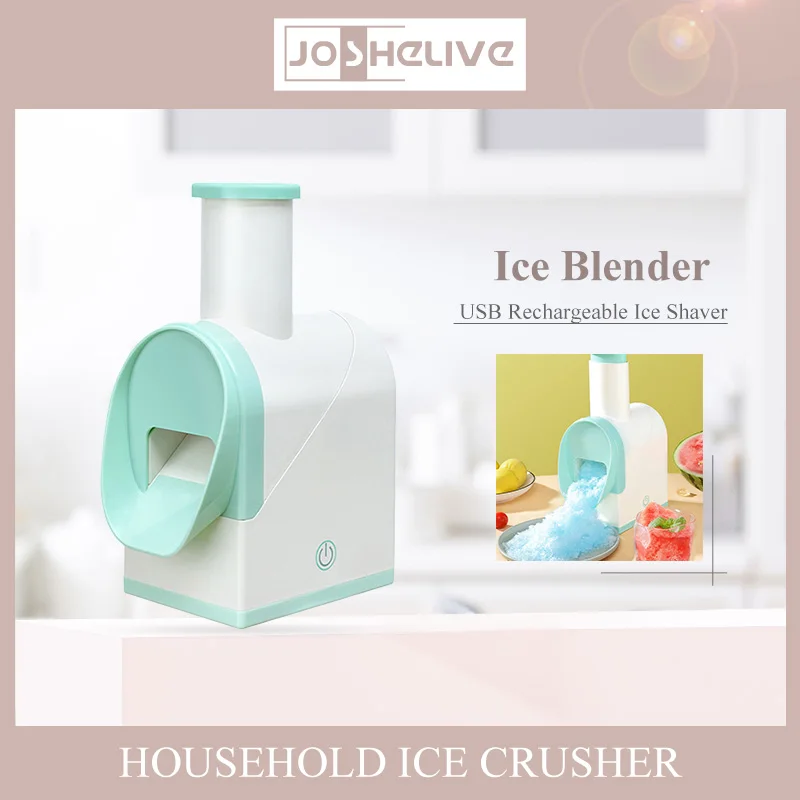 

Ice Breaker USB Charging Milk Tea Ice Planer Ice Machine Small Electric Double Knife Smoothie Machine Household Appliances