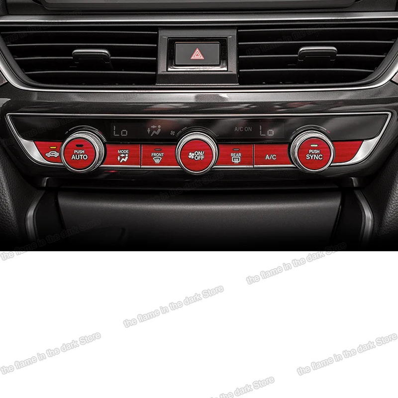 

car air conditioning control panel button trims cover for honda accord 2018 2019 2020 2021 10 x auto 2022 accessories sticker