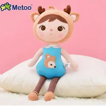 Deer Metoo кукла Анджела 50 см kawaii Плюшевые игрушки в виде животных с плюшевой набивкой детские игрушки из мультфильмов, подарок на день рождения коала "Панда" Олень "Божья коровка клубника - Цвет: Deer
