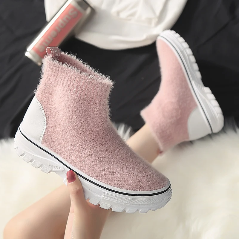 Женская обувь с тройной подошвой цвет розовый белый кроссовки для бега массажные