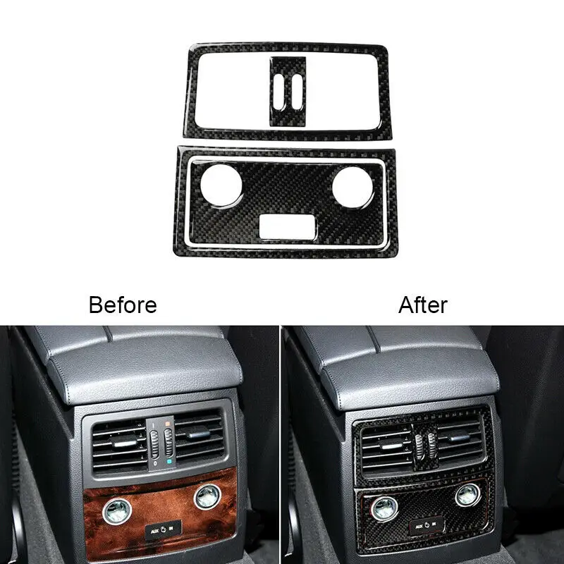 

4pcs Air Vent Outlet Panel Trim Black Cover Rear Auto Car Quality Durable