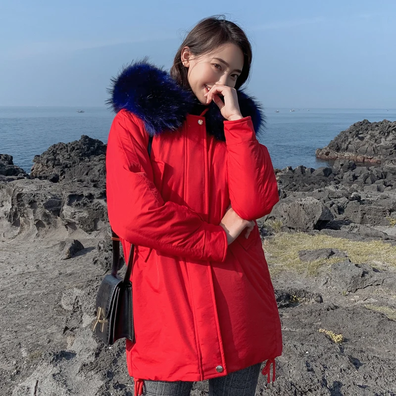 

Korean Style Winter Jacket Women Hooded Cotton Padded Oversived Female Winter New Nicesnowl Coat Outwear Fashion Warm Coat