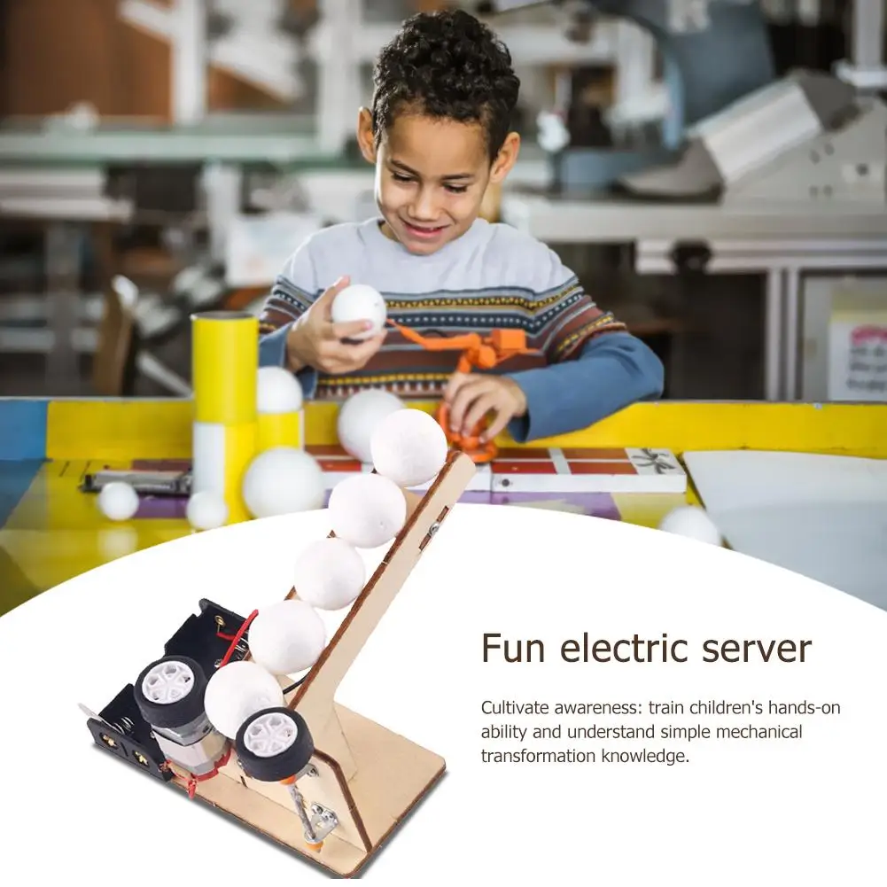 

Electric Ball Pitching Machine Kits Kids DIY Science Toys Children Educational Machine Kits Children DIY Science Educational Toy