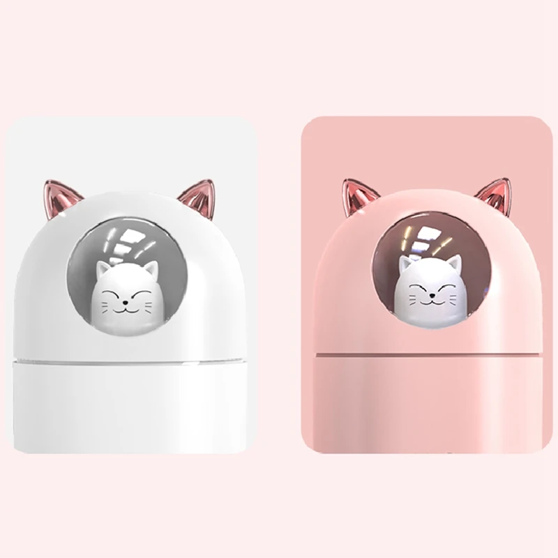 

300ML USB Air Humidifier Cool Mist Maker Fogger with Colorful Lamp Cute Cat Mini Aroma Diffuser Humidificador