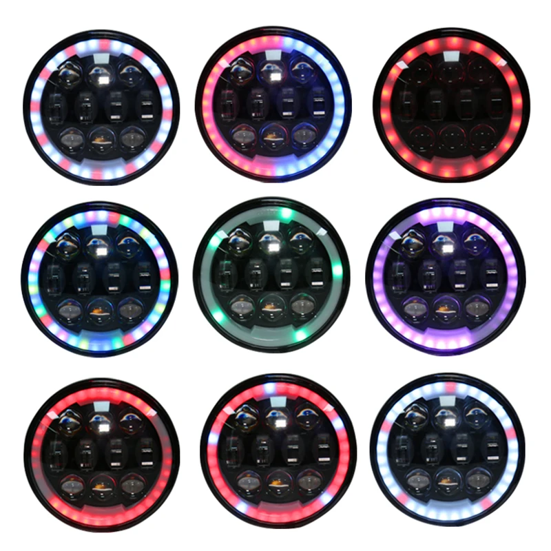 

DOT 5 3/4 inch 5.75" Led Headlight 80W Headlamp For Harley Indian Scout Honda Porster XL 1200 883 Dyna Glide