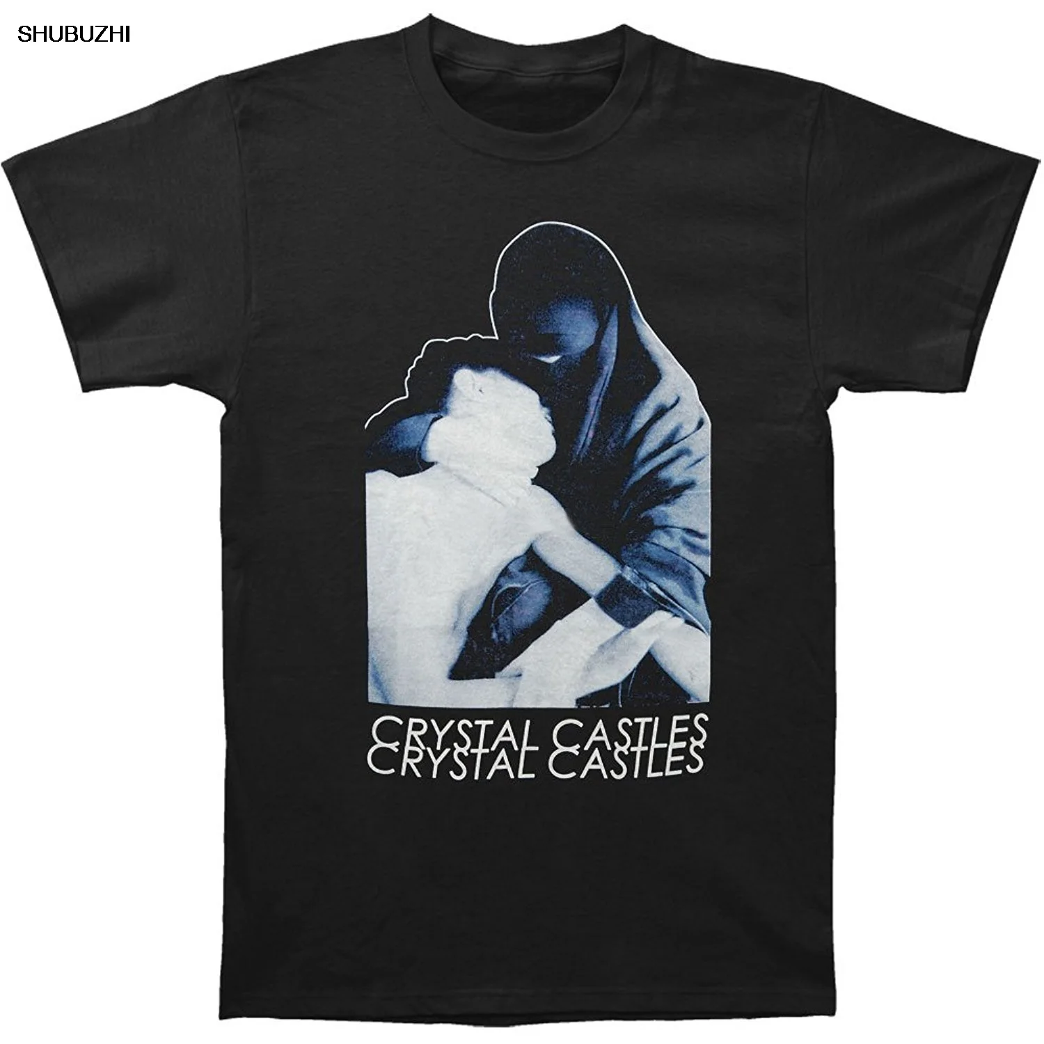 

Crystal Castles Men's Burka Slim Fit T-shirt Black Summer Short Sleeve Shirts Tops Big Size T-Shirt men