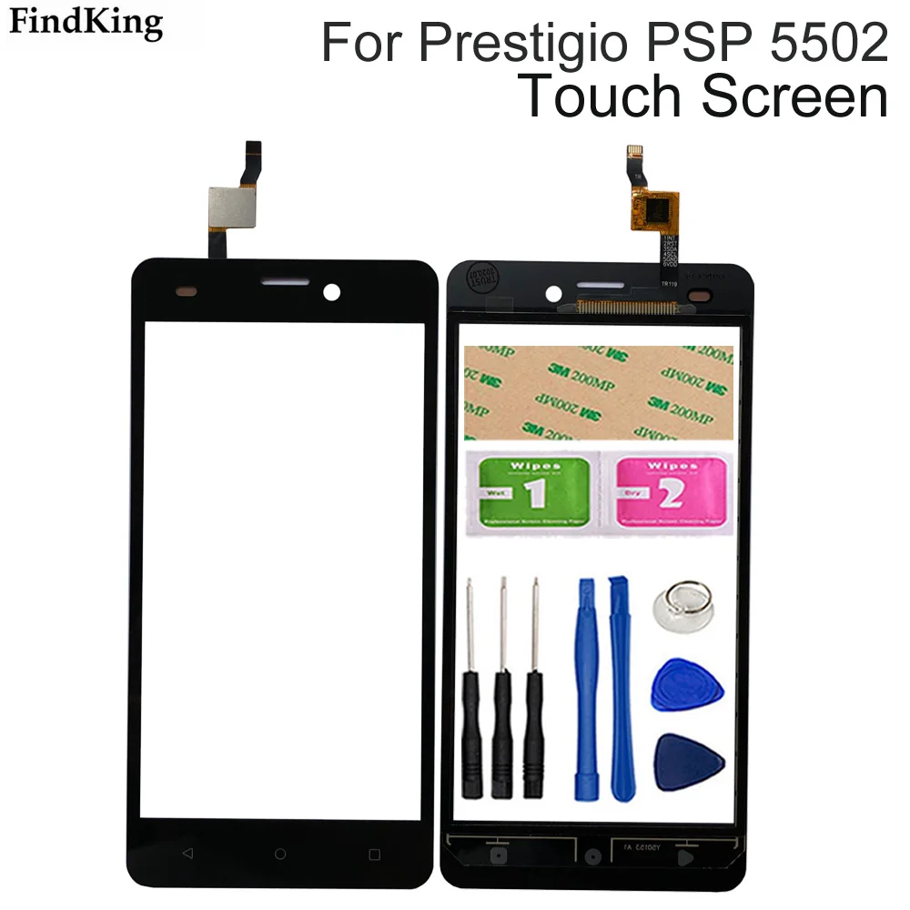 

5.0" Touch Screen For Prestigio Muze A5 PSP5502 PSP 5502 DUO Touchscreen Sensor Front Glass Digitizer Panel Lens Tools 3M Glue