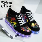 Детские светящиеся кроссовки, обувь с подсветкой, зарядка через USB, для мальчиков и девочек, размеры 27-42