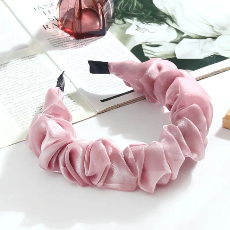 

Ободок для волос женский винтажный, однотонный Шелковый обруч с подкладкой, модный аксессуар на голову