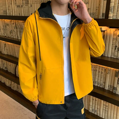 

2021 Jackets Men Windbreaker Patchwork Autumn Loose Casual Jacket Male Coats Streetwear Hip Hop Zipper Tracksuit