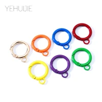 7pcs key ring personality handbags car key ring mini round split ring key ring diy fashion handbags trailer chain fashion gift