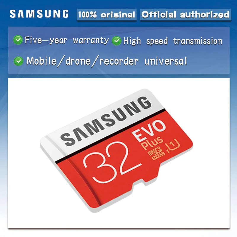 

SAMSUNG Memory Card 256GB 32G 64G 128G 16GB SDHC SDXC 80MB/S EVO+ Micro SD Class 10 Micro SD C10 UHS TF Trans Flash Microsd Card
