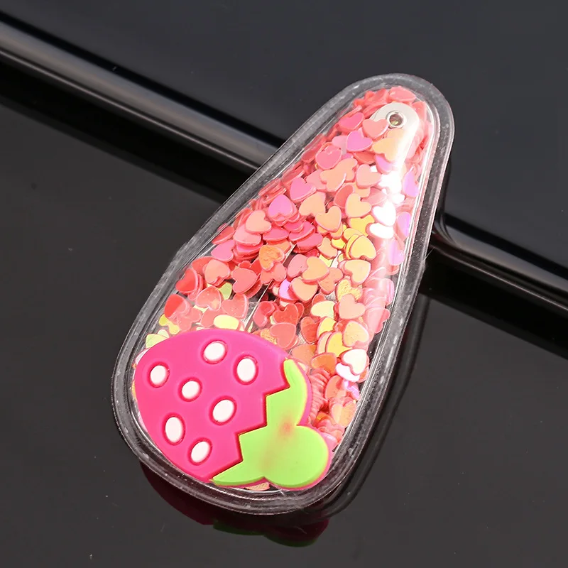 Фруктовые заколки для волос девочек Новые прозрачные модные милые детские