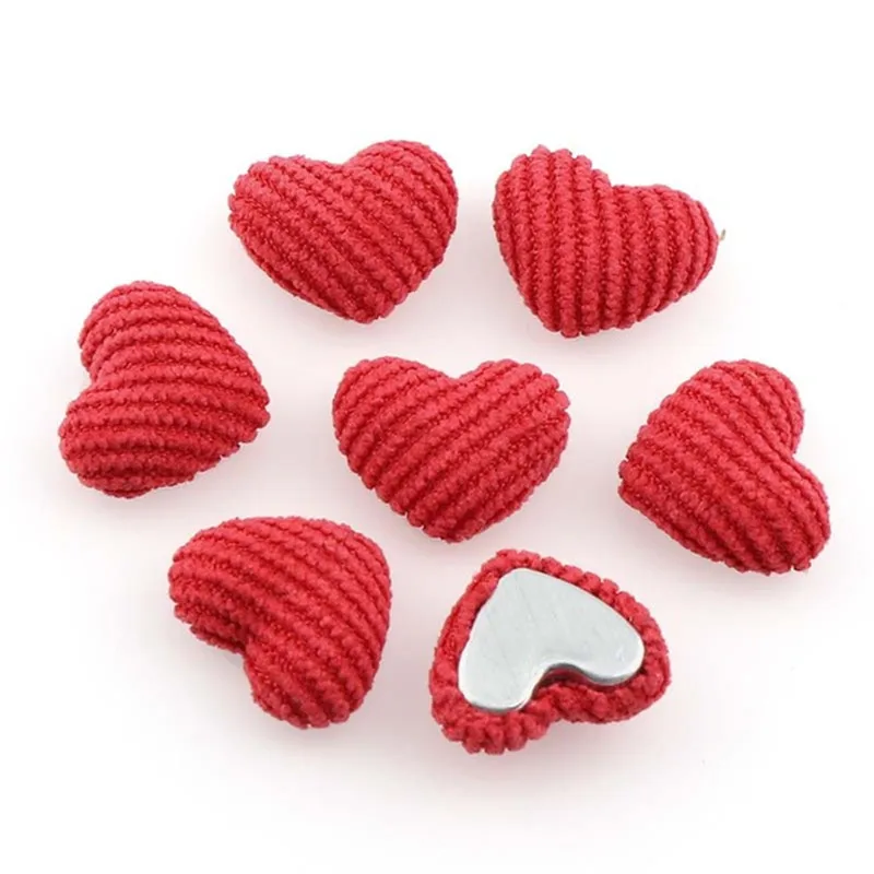 

Mix Colors 20mm 30PC Corduroy Heart Shape Kids Clothes Covered Button Flatback Cabochon DIY Decoration Buttons Scrapbooking DIY