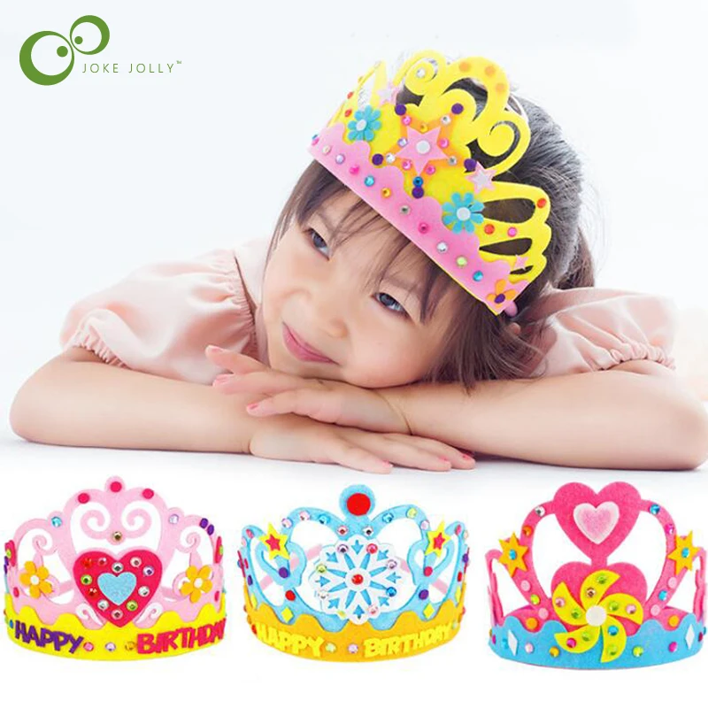 Нетканая алмазная корона креативные узоры на день рождения детское искусство