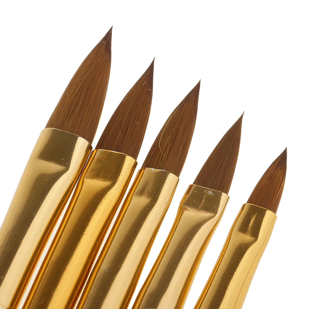 

5x Arcylic Nail Art Gel Design Pen Painting Gradient Brush Drawing Tool Kit