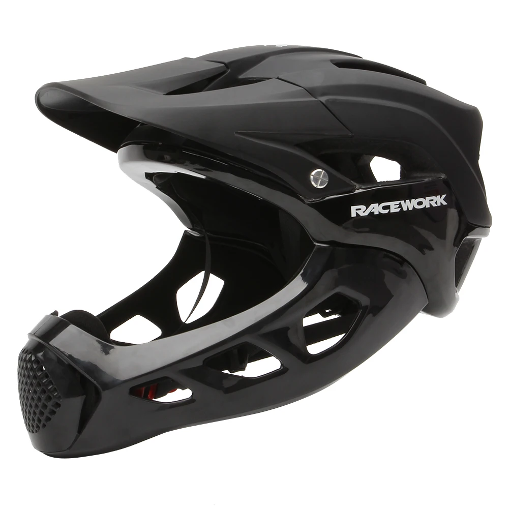 

Шлем горный велосипедный Полнолицевой, дышащая цельнолитой Защитная шапка для взрослых, для гонок